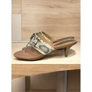 New With Tags Y2K Coach Q1102 Alberta Printed Python Kitten Heels Size 7.5M